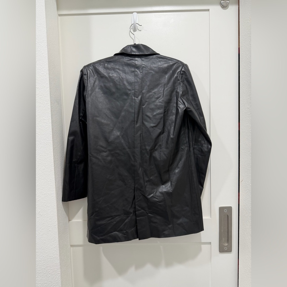 NEW TUDOR KNIGHT Vintage Faux Leather Jacket- Black - Picture 2 of 3